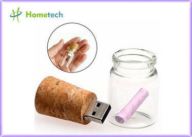 comprare Messaggio di vetro di legno trasparente in una chiavetta USB 4GB 8GB della bottiglia fabbricazione online