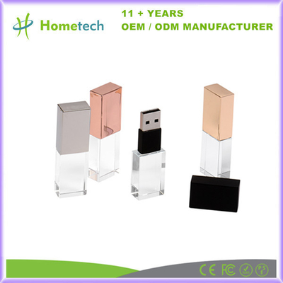 comprare Fast Speed Glass Crystal USB Flash Drive 8GB 16GB 4GB Transparent USB Flash Drive fabbricazione online