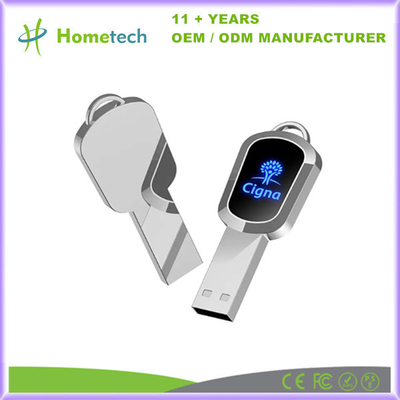 comprare LED Light Rugged Silver Metal USB 3.0 Flash Drive per l'archiviazione dei dati -40-85C Chip di grado A fabbricazione online