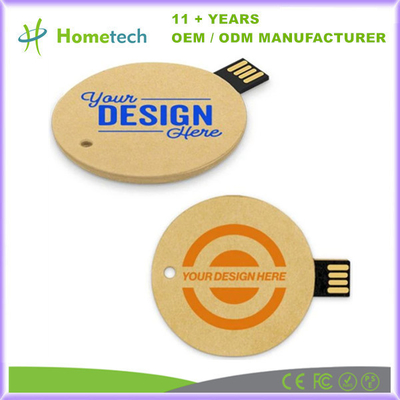 comprare 6g Round Card USB realizzato con carta riciclabile con compatibilità Windows/Mac OS/Linux fabbricazione online