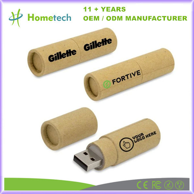 comprare Carta riciclabile eco-friendly USB flash drive regalare regalo con stampa per la promozione un chip di classe fabbricazione online