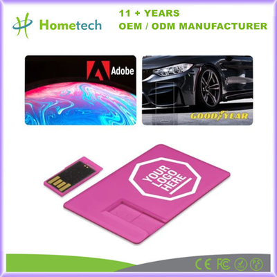 comprare Personalizzazione carta di business stampata a colori USB Flash Drive Pendrive di plastica Popolare pubblicità memoria stick fabbricazione online
