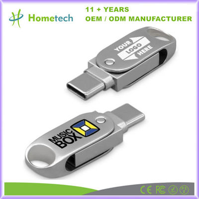 comprare Dischi flash a doppia resistenza agli urti USB-C USB-A Capless 3.0 Argento Personalizzato fabbricazione online