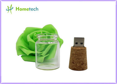 comprare forma di cristallo promozionale creativa della bottiglia del messaggio dell'unità USB di legno 16GB fabbricazione online