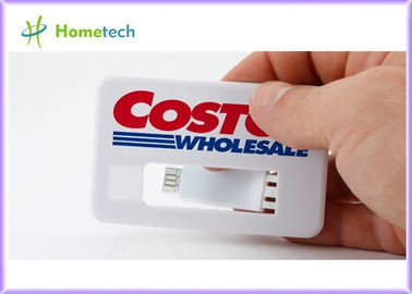 comprare Logo bianco di colore pieno del disco di memoria di USB del biglietto da visita, USB 2.0 della carta di credito di memoria reale 4GB fabbricazione online