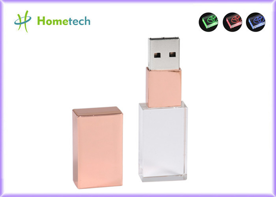 comprare Chiavetta USB di cristallo promozionale delle chiavette USB su ordinazione ad alta velocità LED di forma USB2.0/3.0 per il regalo di affari fabbricazione online