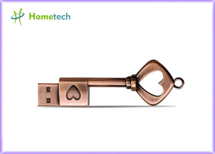 il memory stick di Pendrive di USB 2.0 dell'azionamento dell'istantaneo di chiave del cuore del bronzo del metallo 64GB/32GB guida