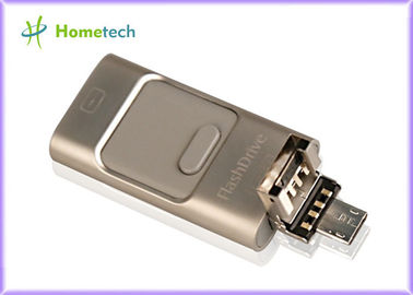 Stoccaggio 3 di USB del telefono cellulare in 1 lettore di schede multifunzionale di Pendrive OTG del U-disco sia per l'IOS di iPhone & Samsung Android