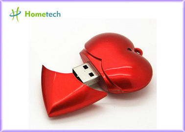 Piena capacità rossa di plastica 1GB/2GB/4GB di dispositivo USB di memoria di USB Flash del cuore