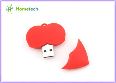 La chiavetta USB del cuore 1GB del PVC, 2,0 attacca il disco di USB Flash su ordinazione