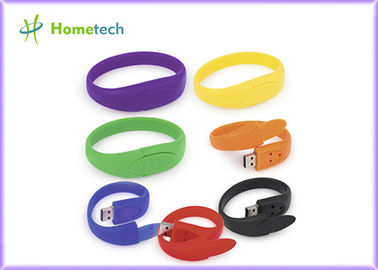 Stampa di logo su misura abitudine di polsino del Usb di Coloful Wirstband Pendrive del silicio
