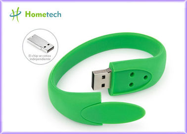 Azionamento verde della penna di chiavetta USB 512MB 1GB 2,0 del braccialetto di polsino del silicio
