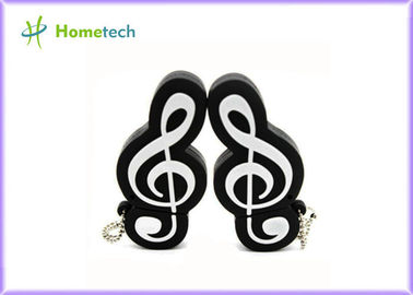 simbolo musicale promozionale su ordinazione di USB 2.0 delle chiavette USB di 8GB 16GB, PVC/materie plastiche delicatamente