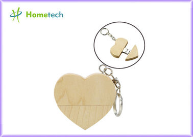 chiavetta USB di legno del cuore di 64GB 32GB 16GB 8GB 4GB per il regalo di nozze