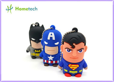 Memoria flash del Usb del fumetto di serie dell'eroe, PVC del memory stick del Usb 2,0 o materia plastica molle