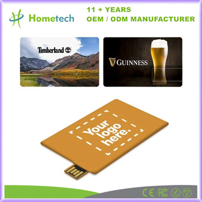 Facile da portare Carta di credito personalizzata a forma di USB stampata con il tuo logo 128MB / 256MB / 512MB / 1GB- 64GB