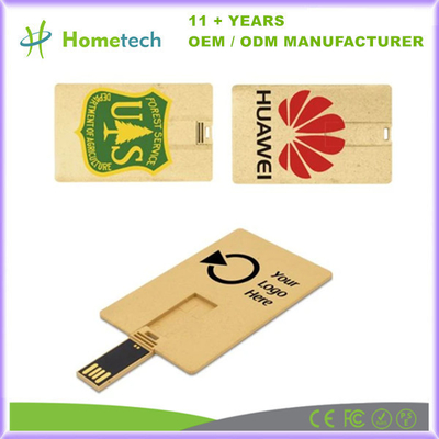 Carte di credito biodegradabili riciclate Flash Drive Carte di credito aziendali USB Flash Drive Facile da portare