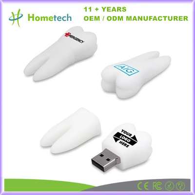Cute Dent Shape Flash Drive Storage USB 2.0 Interfaccia U Disk Memory Stick 16G per bambini Regalo