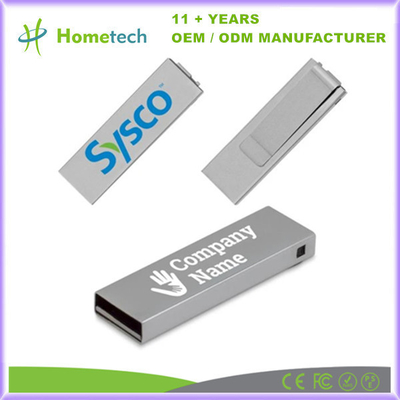 2.0/3.0 USB Flash Drive 8GB 16GB 32GB 64GB 128GB Mini Pendrive Clip Metal Memory Stick