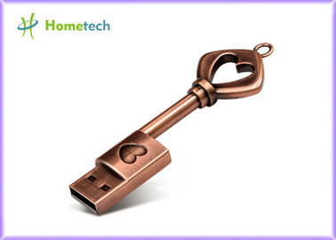 il memory stick di Pendrive di USB 2.0 dell'azionamento dell'istantaneo di chiave del cuore del bronzo del metallo 64GB/32GB guida