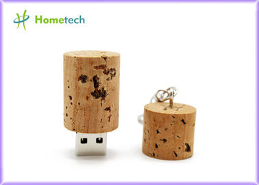 Imbottigli i memory stick di legno 8GB/16GB/32GB di USB a forma della spina con la catena chiave