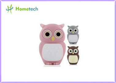 Gufo dell'animale di chiavetta USB del fumetto del silicone 2GB 4GB 8GB 16GB 2,0