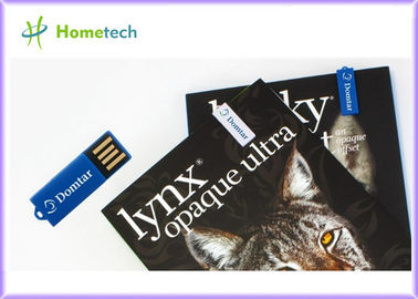 Mini bastone/penna/pollice blu dell'azionamento di memoria di USB Flash del metallo di premio 8GB 16GB 32GB