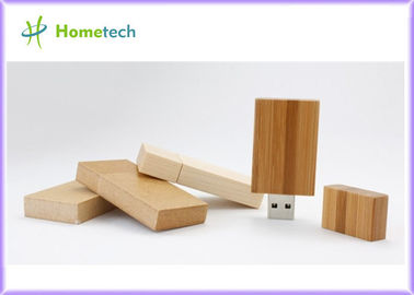 L'USB 2.0 di legno su misura di chiavetta USB di stoccaggio di rettangolo 4GB attacca 11 MB/s