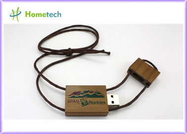 Chiavetta USB di legno dell'incisione laser della parte girevole promozionale libera di logo
