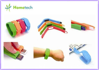 Logo multifunzionale di USB dell'orologio del braccialetto LED del silicio di chiavetta USB di polsino del LED stampato