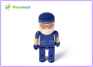 Dispositivo di archiviazione di plastica di USB del personaggio dei cartoni animati del robot/memory stick blu