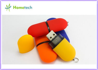 Pendrive di plastica 2GB 4GB, chiave USB rotonda 2GB con il logo, unità USB promozionali gialle del regalo