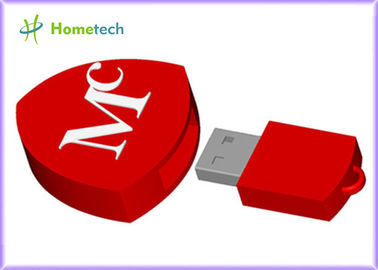 Penna in forma di cuore popolare di USB del fumetto, azionamento sveglio della penna per piena capacità promozionale di 100%