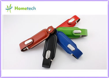 PENNA di USB di cuoio standard di USB 2.0 del disco di USB Flash del cuoio della parte girevole 4GB