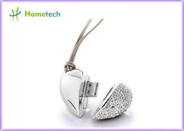 Chiavetta USB di cristallo del cuore del regalo 4GB di promozione dell'OEM con la cordicella