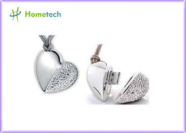 chiavetta USB di cristallo del cuore 1GB/2GB/8GB, azionamento del bastone di USB del diamante di nozze