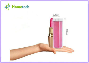 La Banca ricaricabile rosa di potere del rossetto/Banca mobile portatile 2200mAh di potere