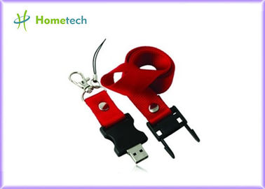 L'USB Flash di plastica rosso determina l'abitudine 128mb stampato, USB 2.0 della cordicella