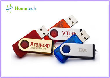 La torsione rossa USB della parte girevole attacca 128MB/1GB incisi con il logo su ordinazione