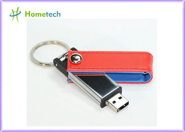 Grande memoria di cuoio rosa del disco di USB Flash 8GB 16GB USB con l'anello portachiavi