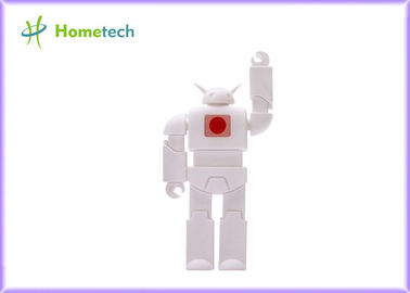 Chiavetta USB bianca del fumetto del robot, azionamento del pollice del memory stick