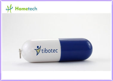 Interfaccia di plastica in serie della PENNA 2,0 di USB di memoria di plastica 256mb/512mb della chiavetta USB della pillola blu colta
