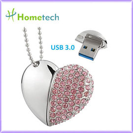 Chiavetta USB di cristallo del cuore della collana 32GB di USB 3,0