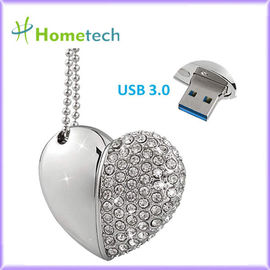 Chiavetta USB di cristallo del cuore della collana 32GB del pendente dei gioielli