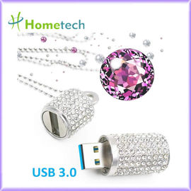 chiavette USB di cristallo cilindriche di memoria di 64GB 32GB 16GB