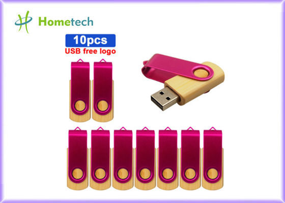 Bastone di legno di bambù Logo Customized Eco Friendly ad alta velocità di USB del metallo di USB 2.0 3,0