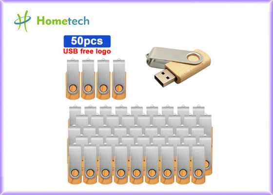 Torsione piegante USB di legno Pen Drive 2,0 3,0 una parte girevole da 1 GB 4 GB 8GB 16GB 32GB