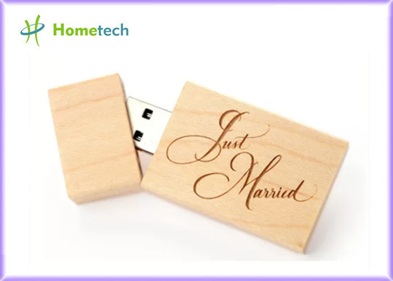 8GB 16GB che legge la chiavetta USB di legno dell'acero di 148 Mbps