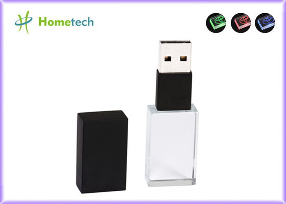 Waterpoof Crystal Usb Flash Drive Led accende la chiavetta USB di cristallo trasparente di 32GB 10mb/s