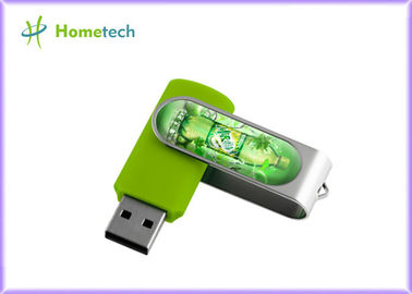 Il disco su misura della parte girevole U, bastoni di USB di torsione con l'armatura/la luce di alluminio LED accetta 1 paypal - 64GB